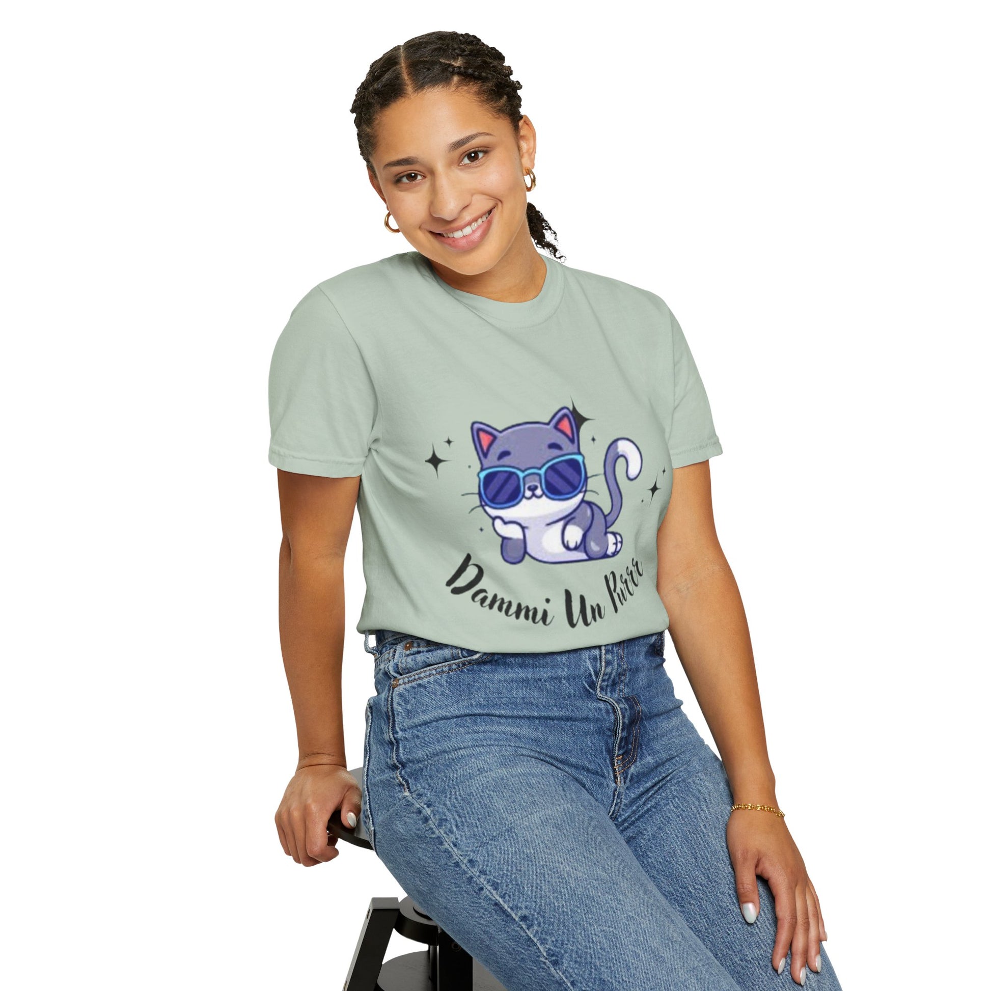 Dmmi Un Purr, trending Unisex Jersey Short Sleeve V-Neck Tee, Gift for friends.