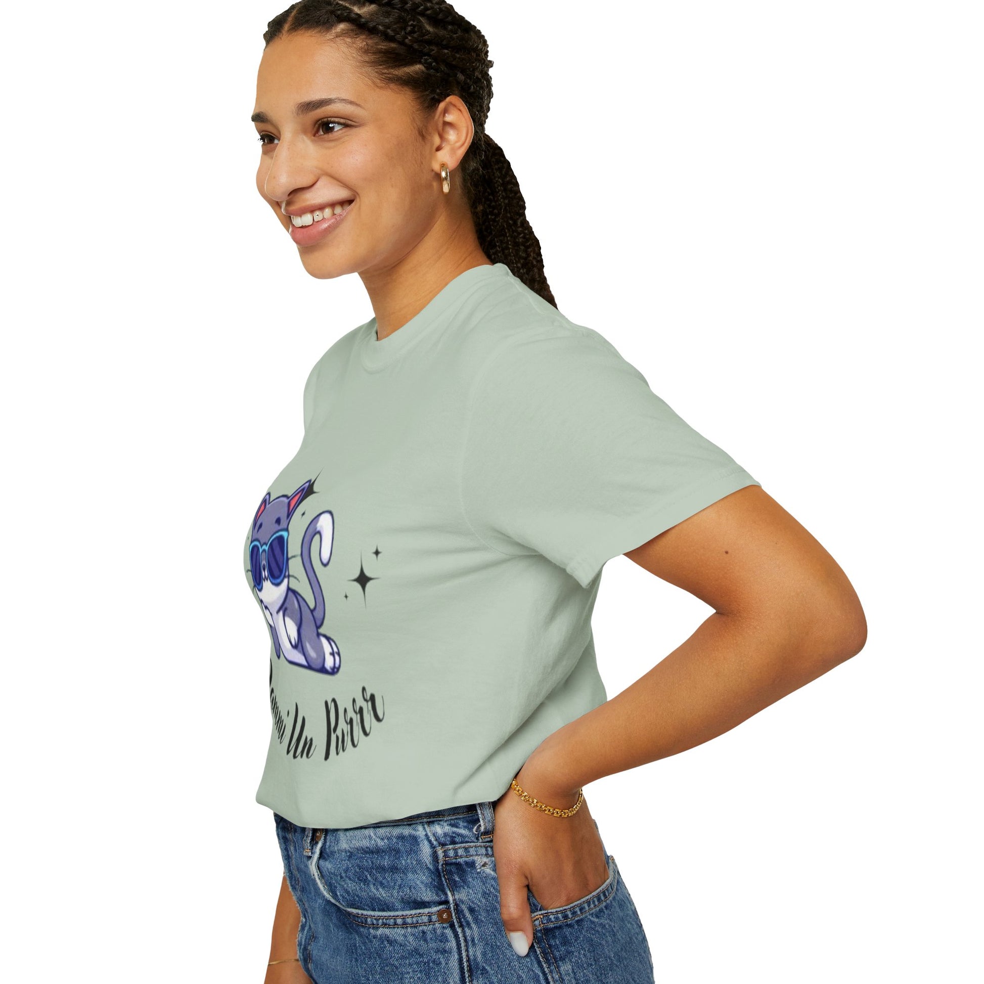 Dmmi Un Purr, trending Unisex Jersey Short Sleeve V-Neck Tee, Gift for friends.