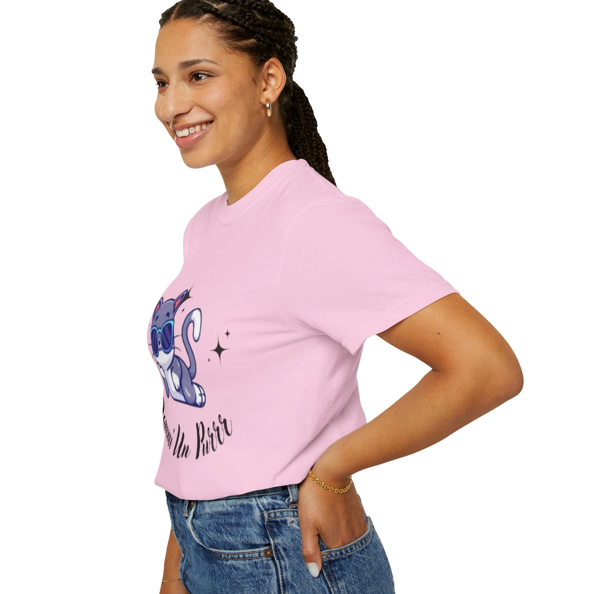 Dmmi Un Purr, trending Unisex Jersey Short Sleeve V-Neck Tee, Gift for friends.