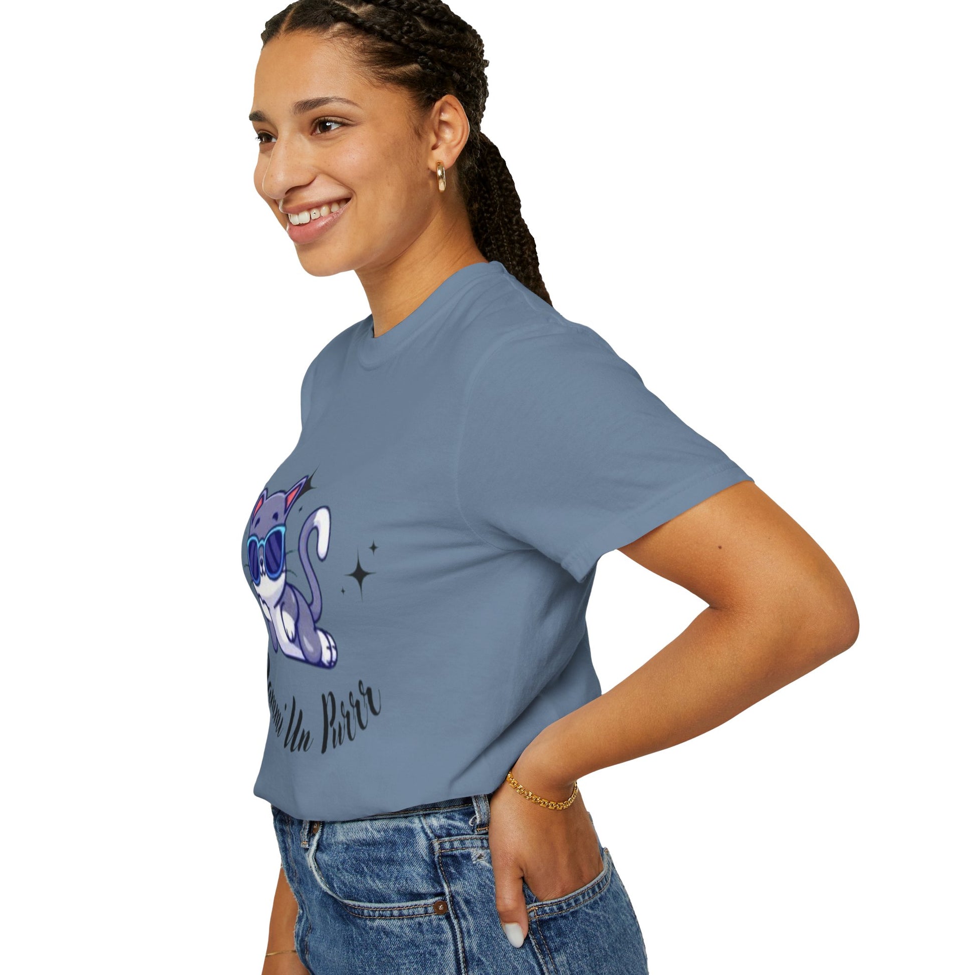 Dmmi Un Purr, trending Unisex Jersey Short Sleeve V-Neck Tee, Gift for friends.