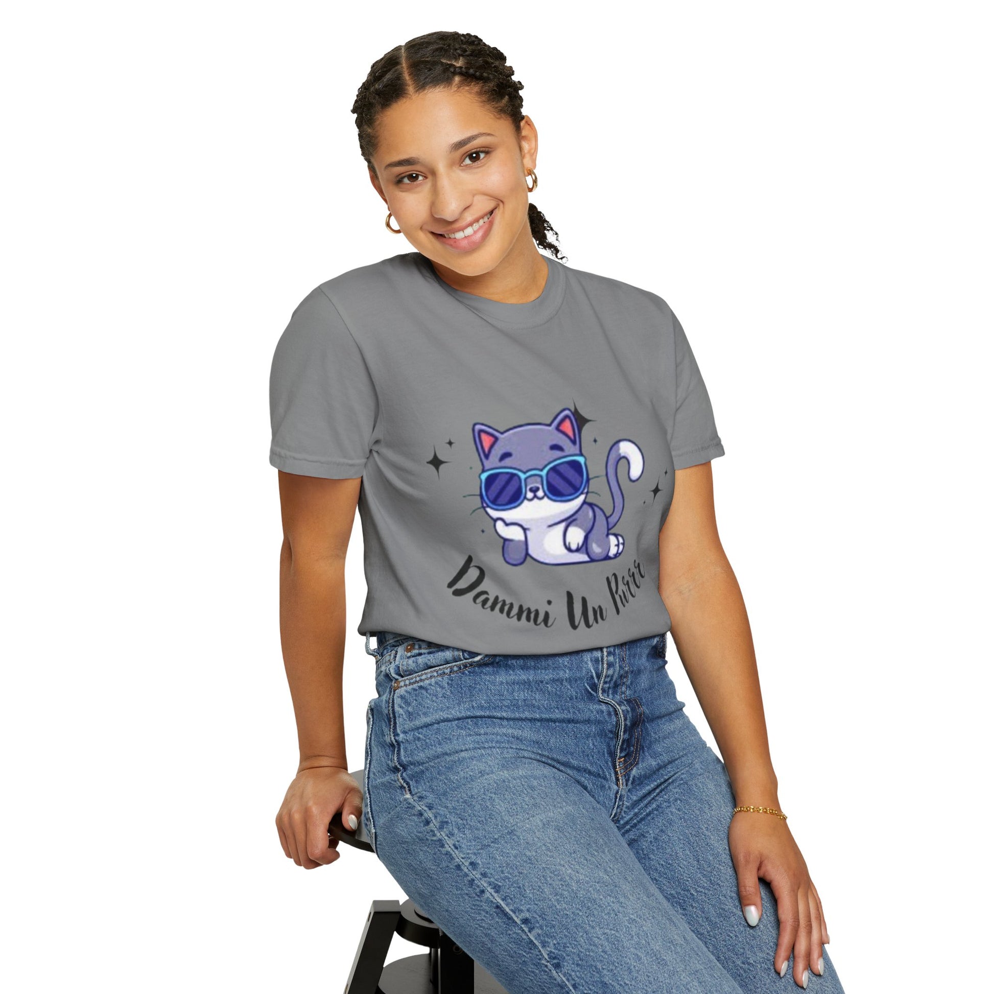 Dmmi Un Purr, trending Unisex Jersey Short Sleeve V-Neck Tee, Gift for friends.