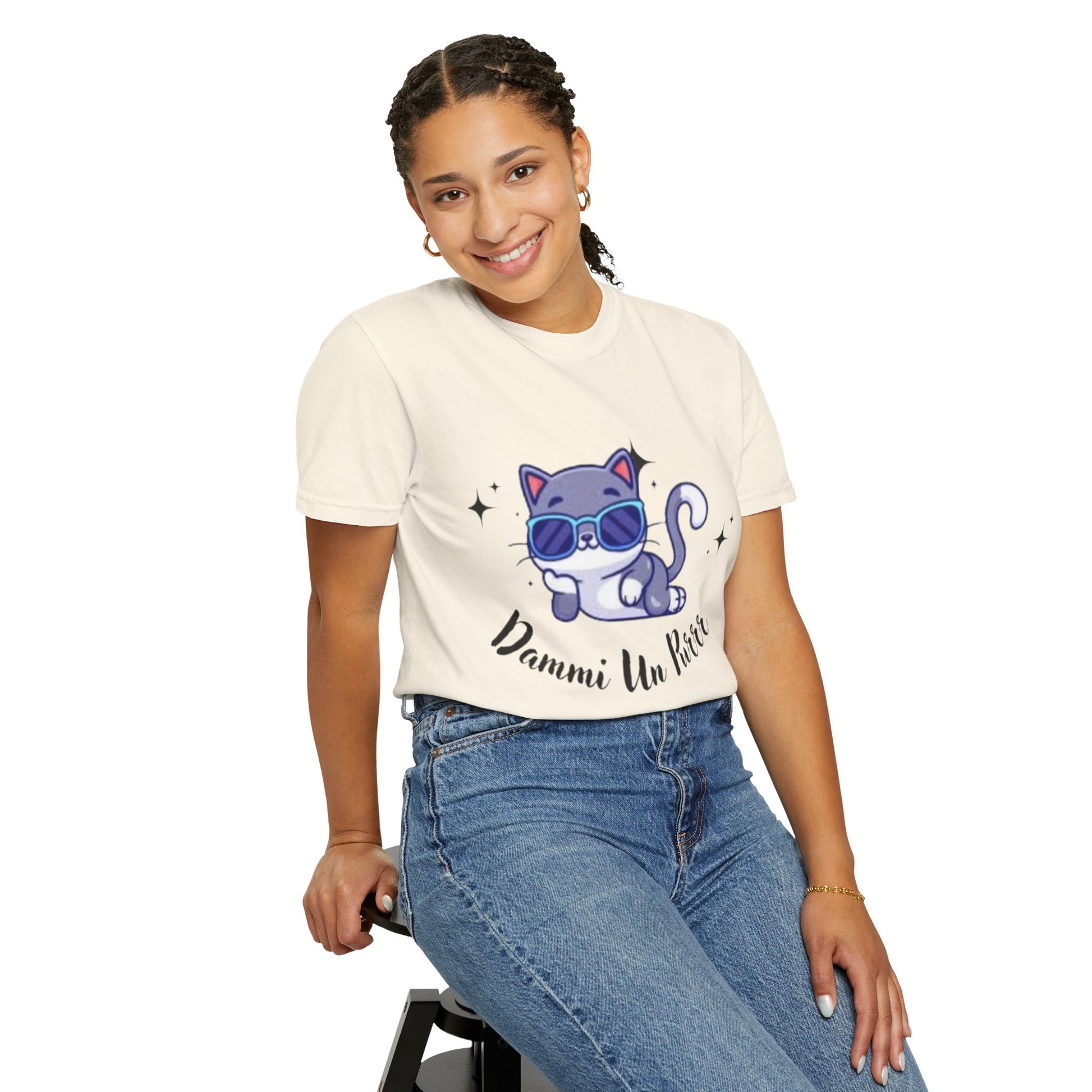 Dmmi Un Purr, trending Unisex Jersey Short Sleeve V-Neck Tee, Gift for friends.
