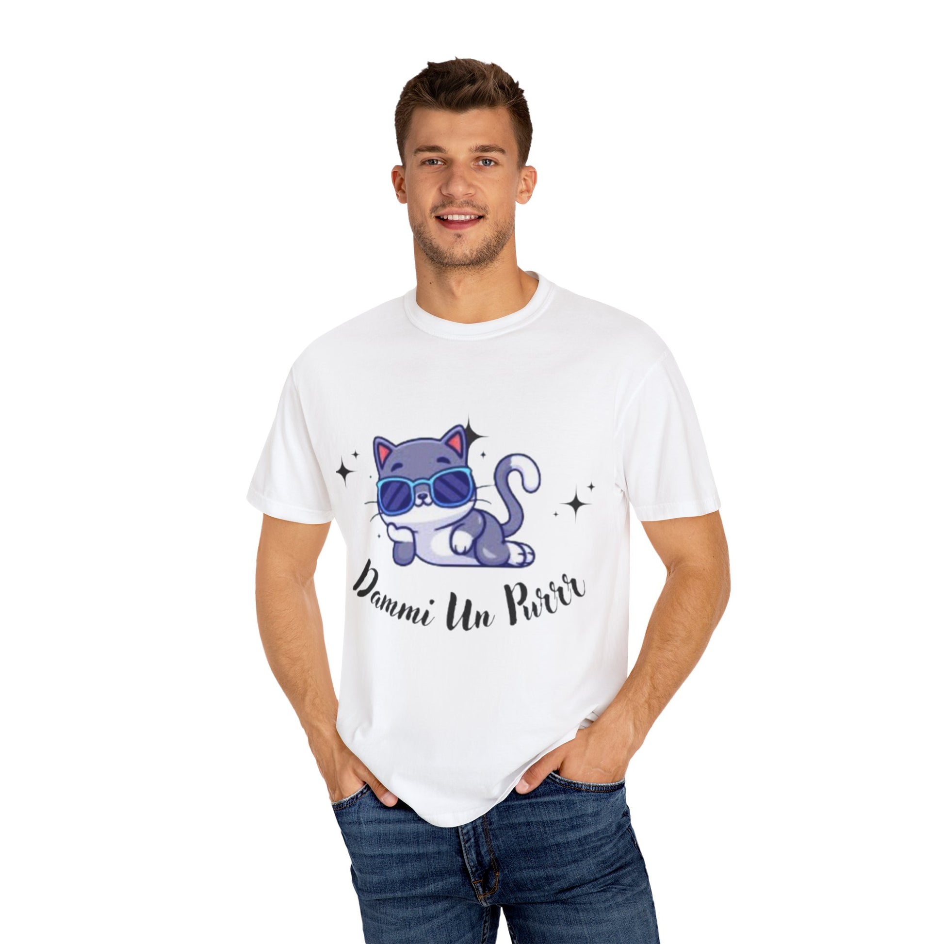 Dmmi Un Purr, trending Unisex Jersey Short Sleeve V-Neck Tee, Gift for friends.