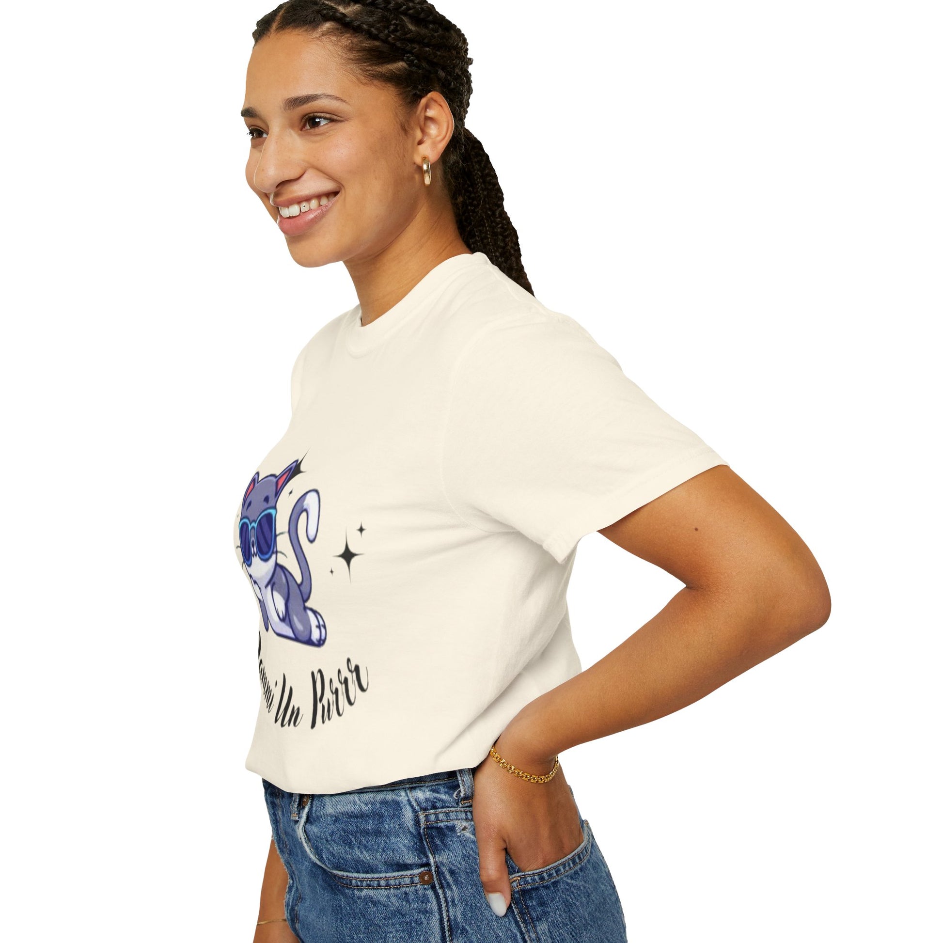 Dmmi Un Purr, trending Unisex Jersey Short Sleeve V-Neck Tee, Gift for friends.