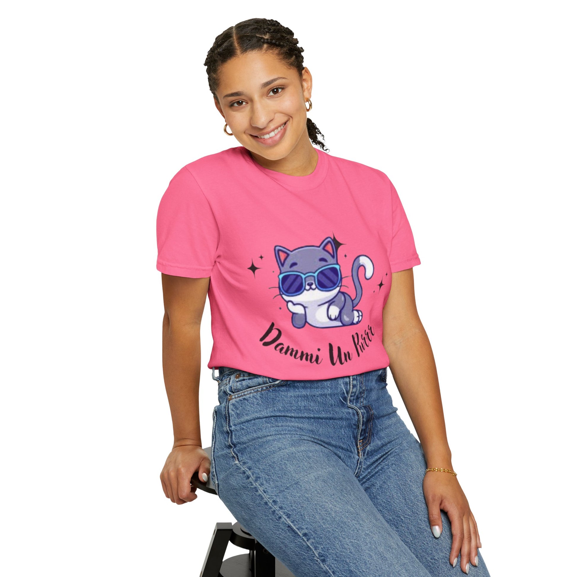 Dmmi Un Purr, trending Unisex Jersey Short Sleeve V-Neck Tee, Gift for friends.