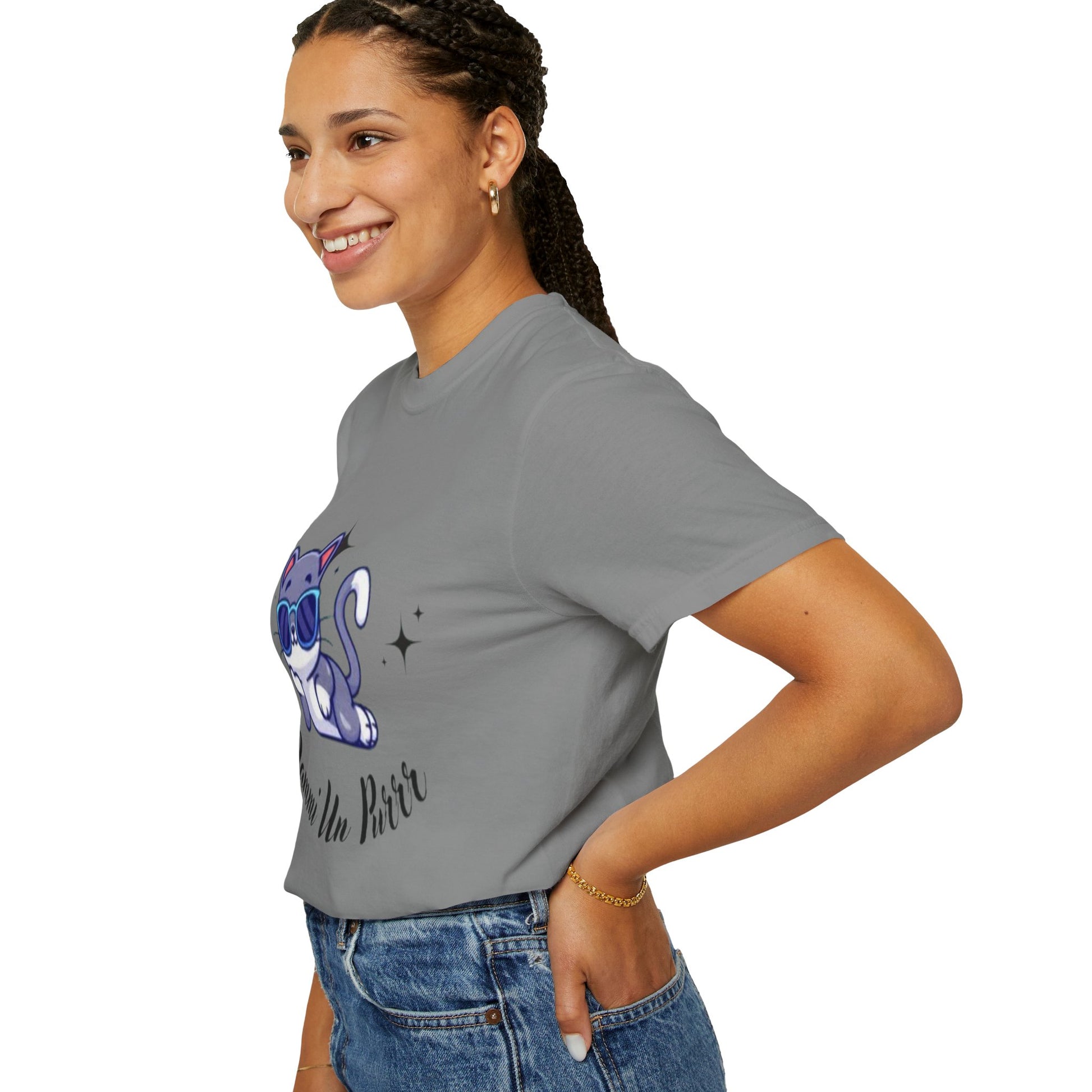 Dmmi Un Purr, trending Unisex Jersey Short Sleeve V-Neck Tee, Gift for friends.