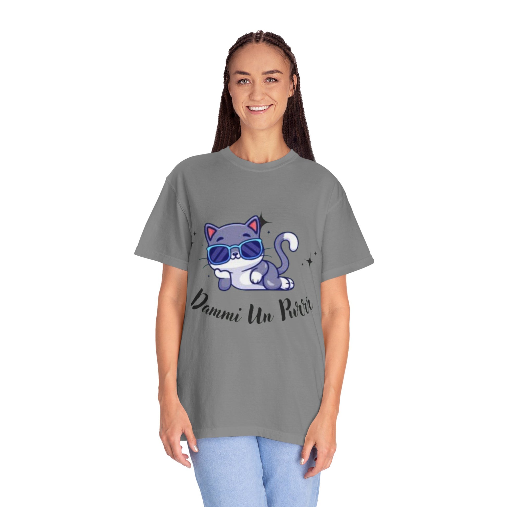 Dmmi Un Purr, trending Unisex Jersey Short Sleeve V-Neck Tee, Gift for friends.
