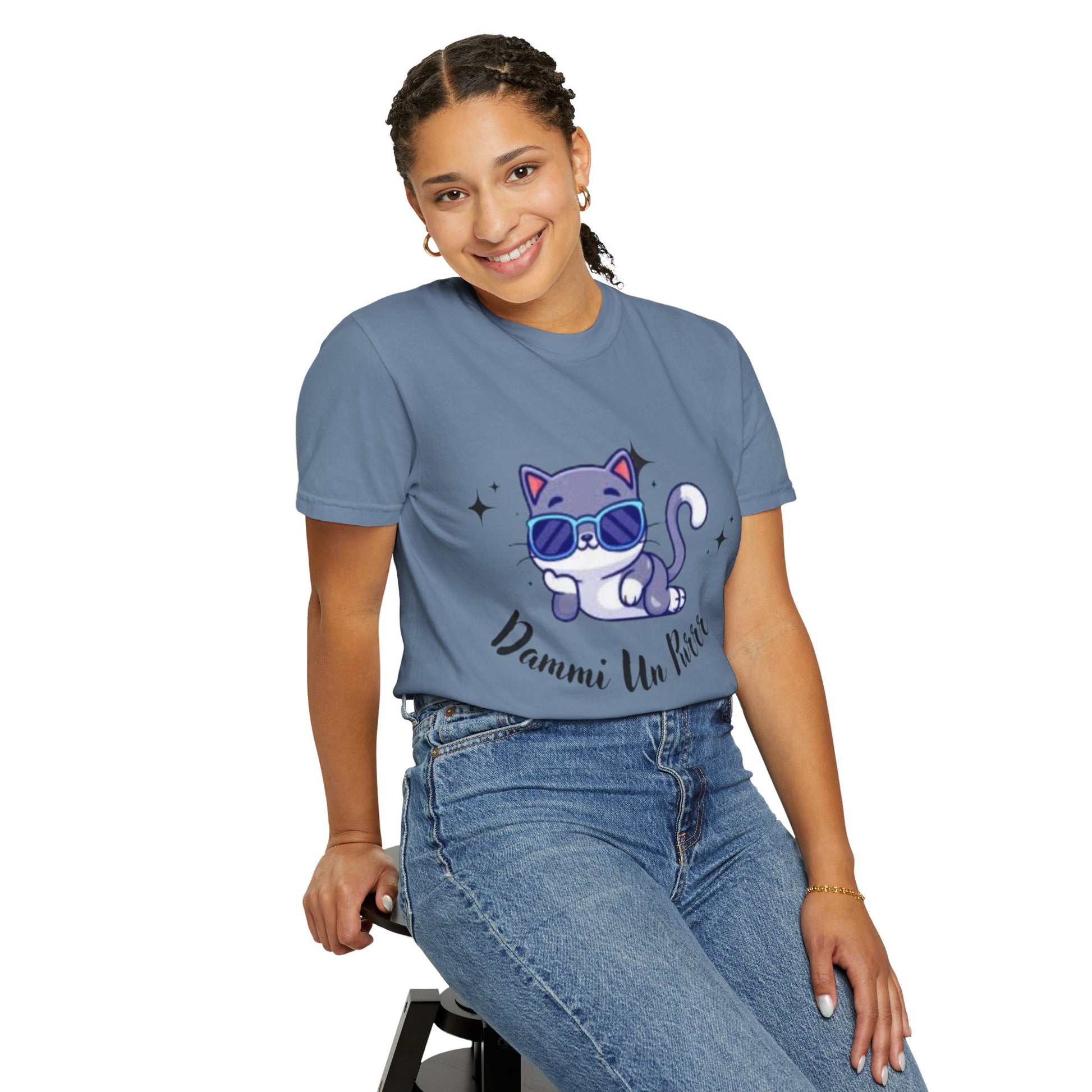 Dmmi Un Purr, trending Unisex Jersey Short Sleeve V-Neck Tee, Gift for friends.