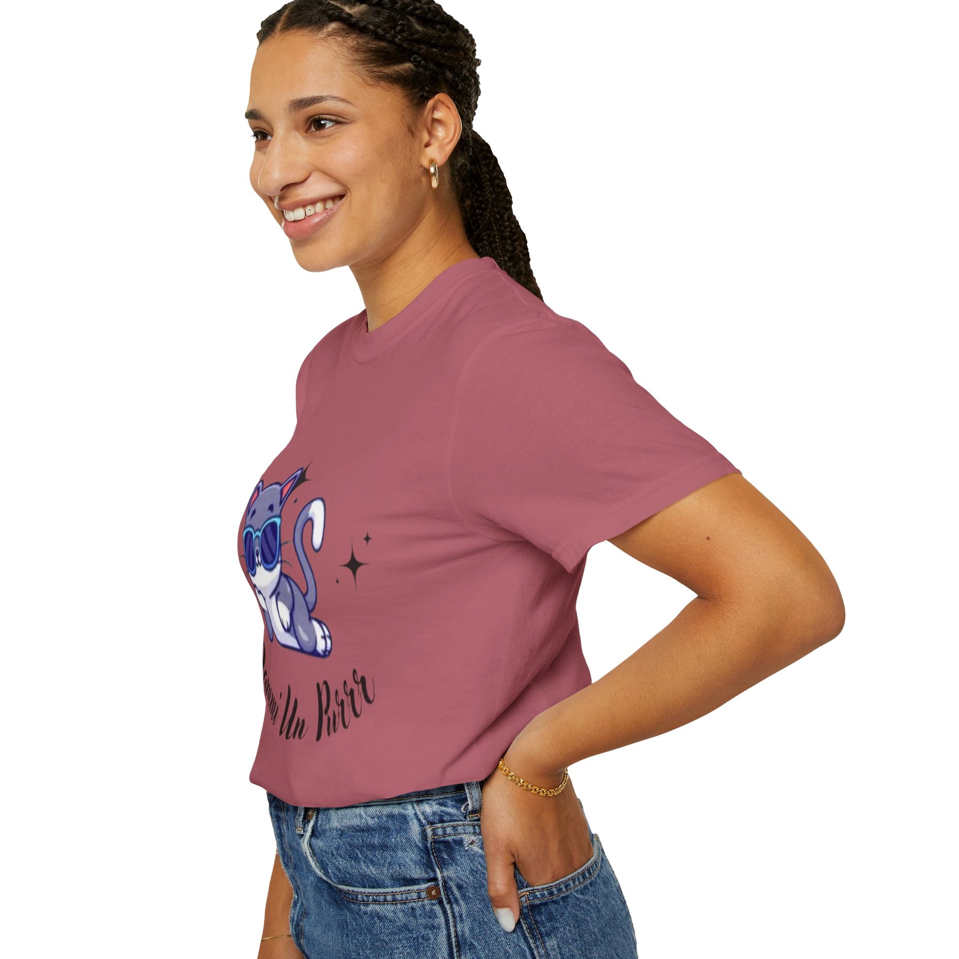Dmmi Un Purr, trending Unisex Jersey Short Sleeve V-Neck Tee, Gift for friends.