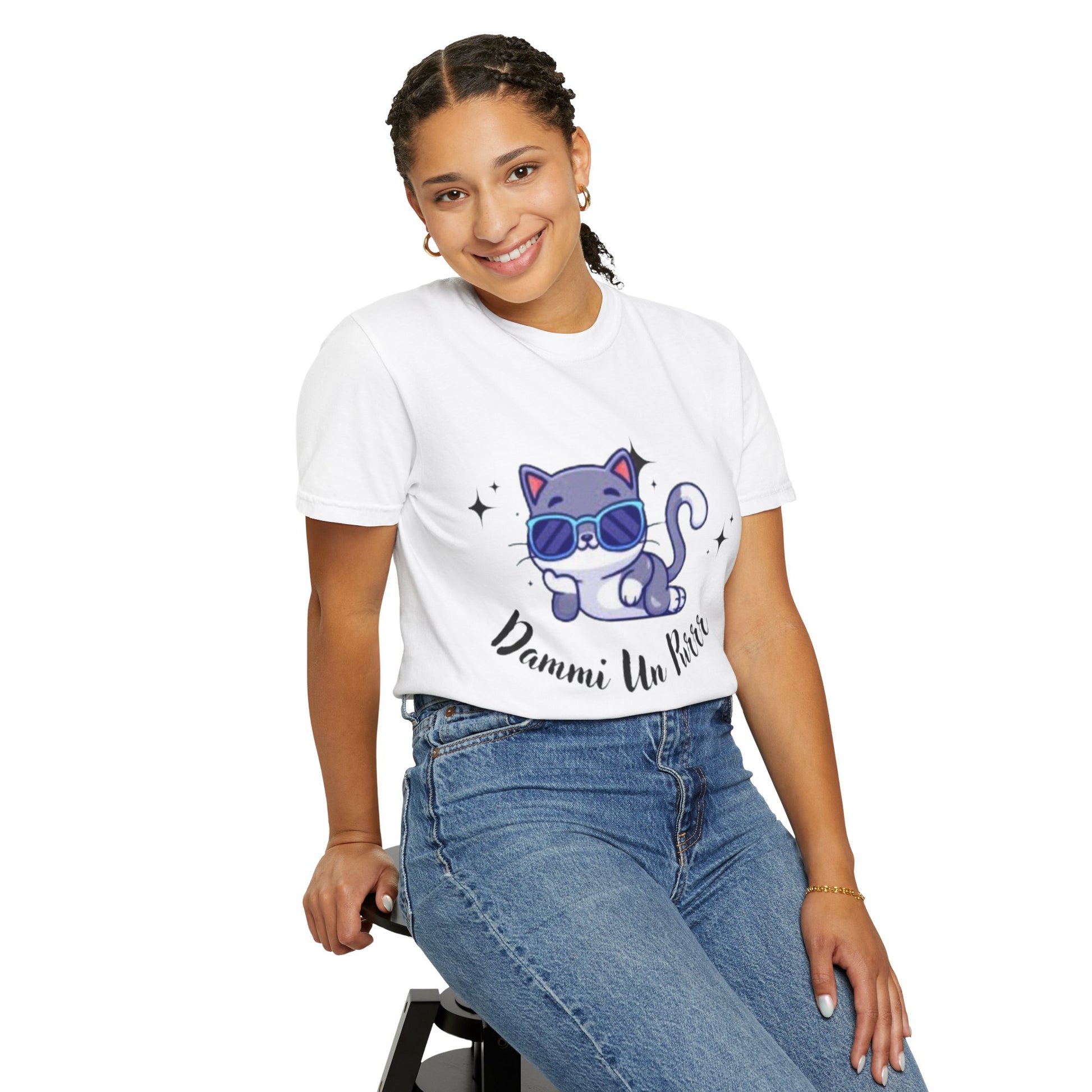 Dmmi Un Purr, trending Unisex Jersey Short Sleeve V-Neck Tee, Gift for friends.
