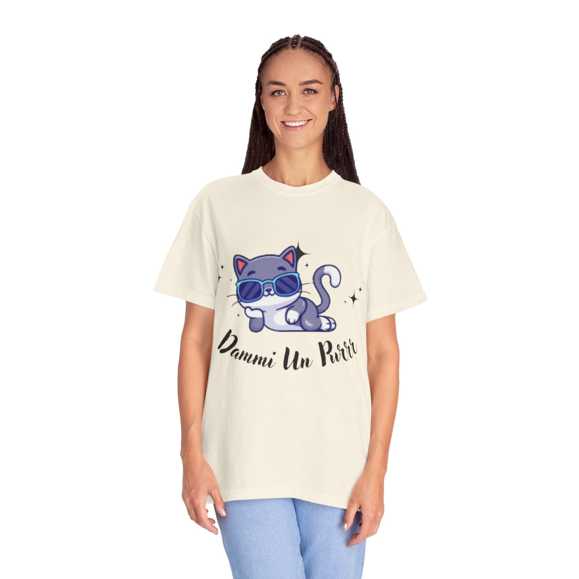 Dmmi Un Purr, trending Unisex Jersey Short Sleeve V-Neck Tee, Gift for friends.
