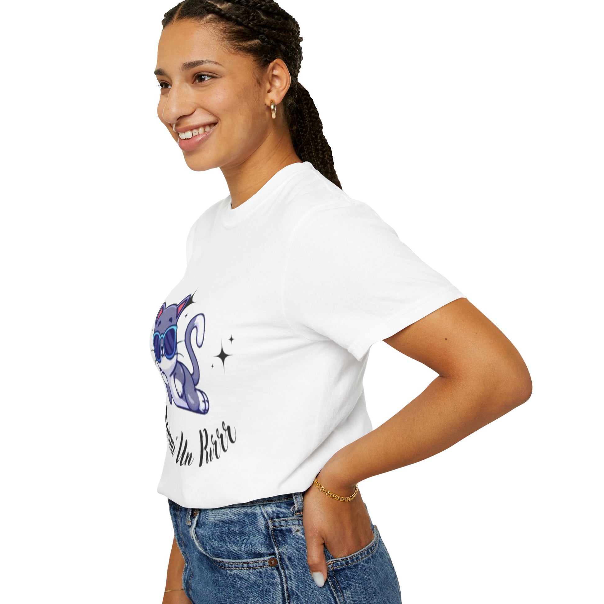 Dmmi Un Purr, trending Unisex Jersey Short Sleeve V-Neck Tee, Gift for friends.